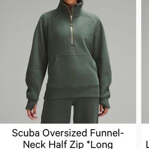 lululemon athletica Green Half-Zip Sweatshirt